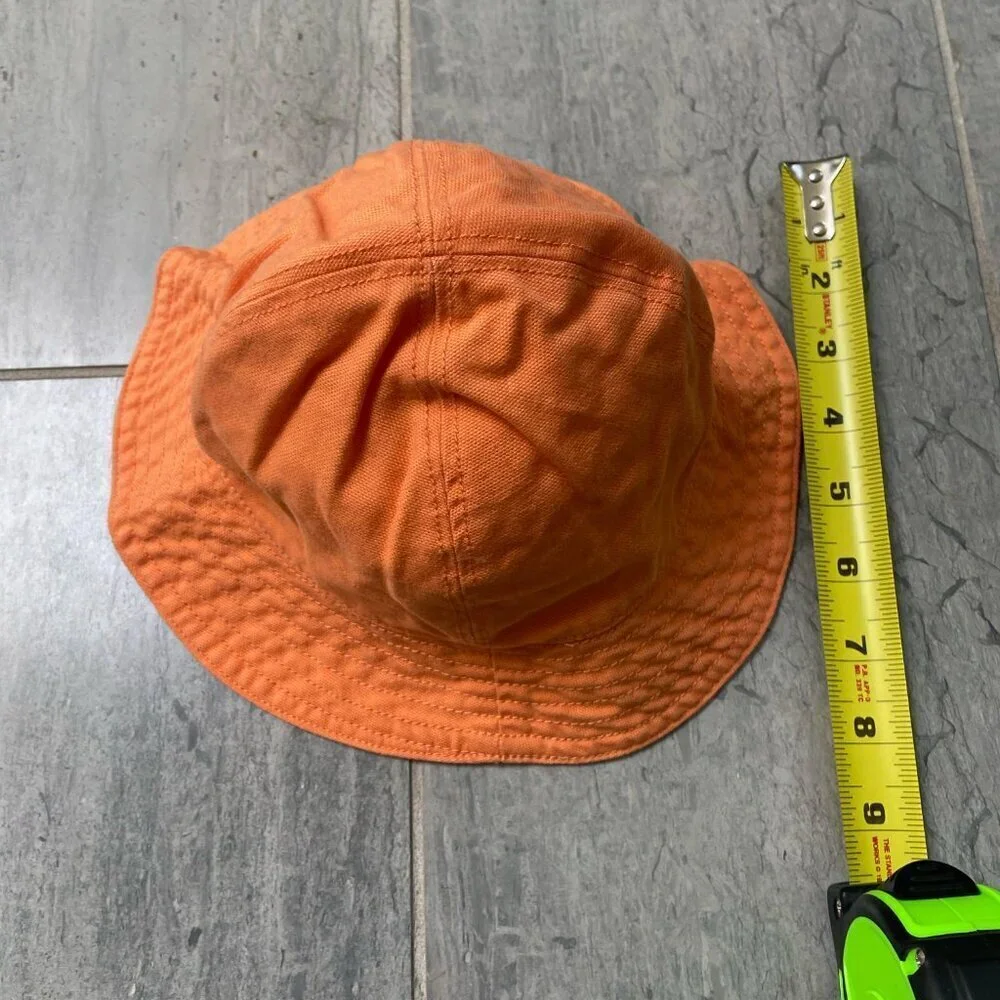 Gymboree Cotton Bucket Sun Hat with Chin Strap – Orange, Size 6–18 Months
